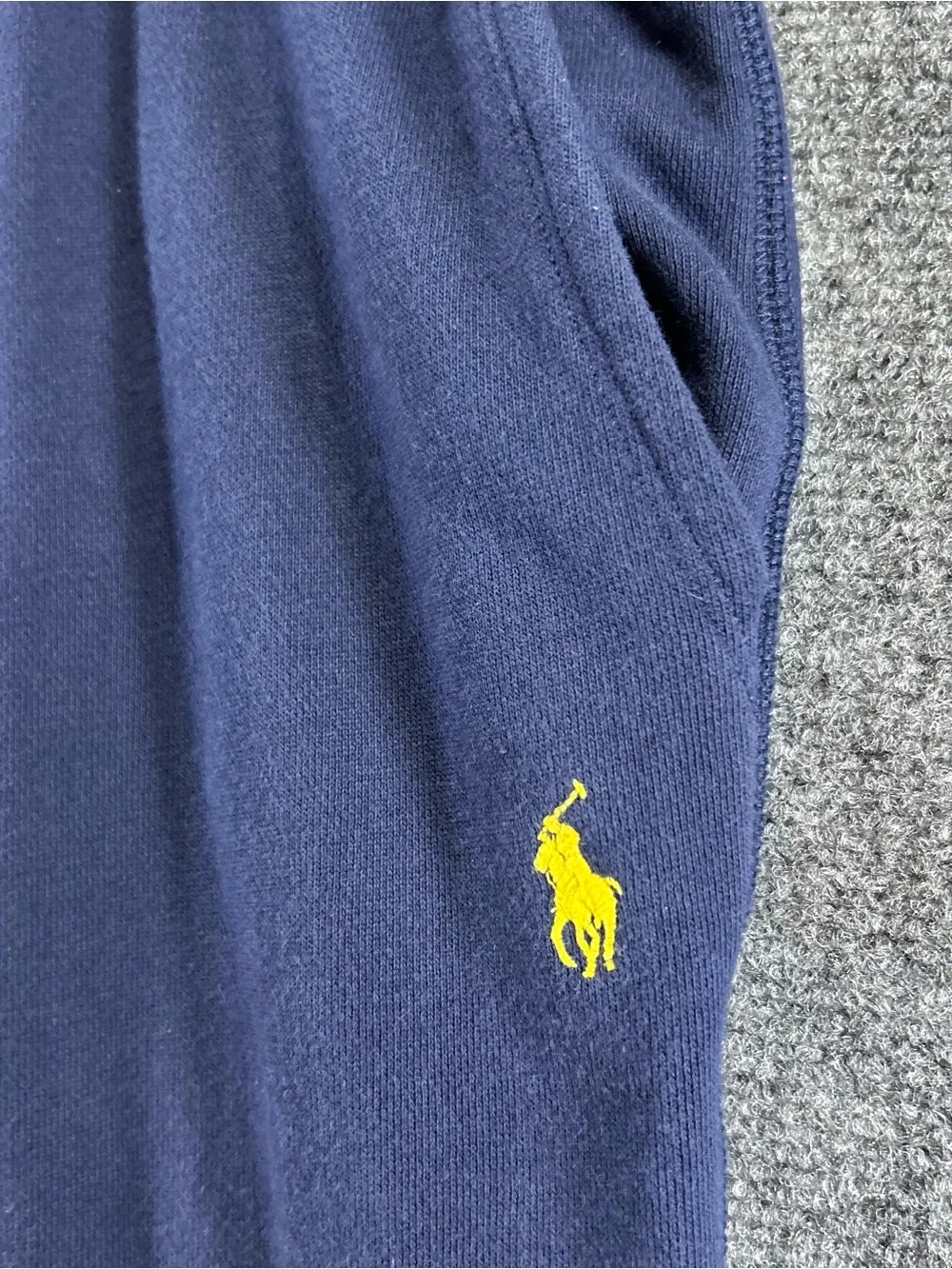 Polo Ralph Lauren Sweatpants Mens 2XL Navy Drawstring Gold Pony Logo Straight